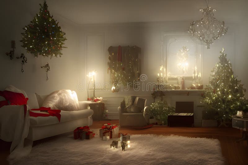 Room Decorated in Christmas Style To Create a Peaceful and Relaxing