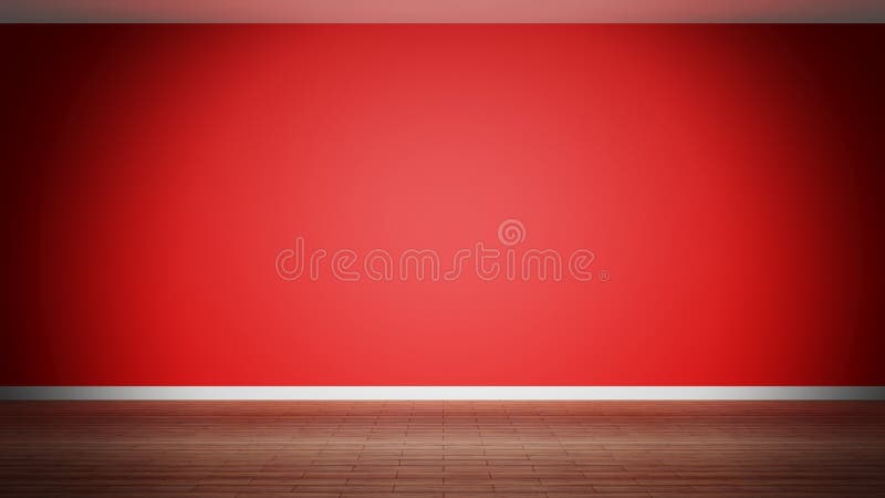 Room interior, empty red wall vector illustration Room interior, empty red wall vector illustration