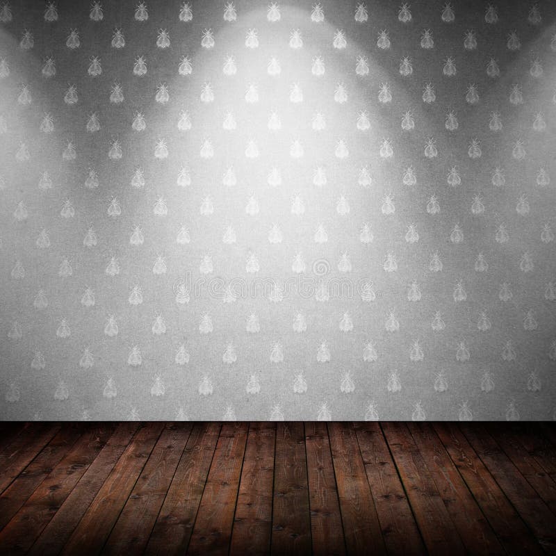 Wallpaper in bare room stock image. Image of covered - 13149525