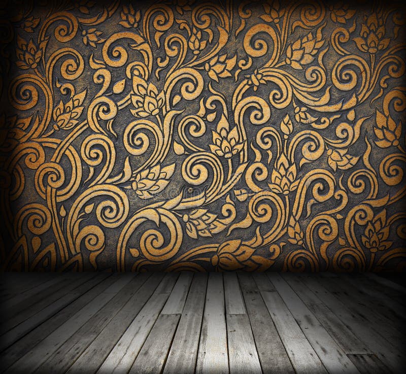 Room interior - vintage wooden floor