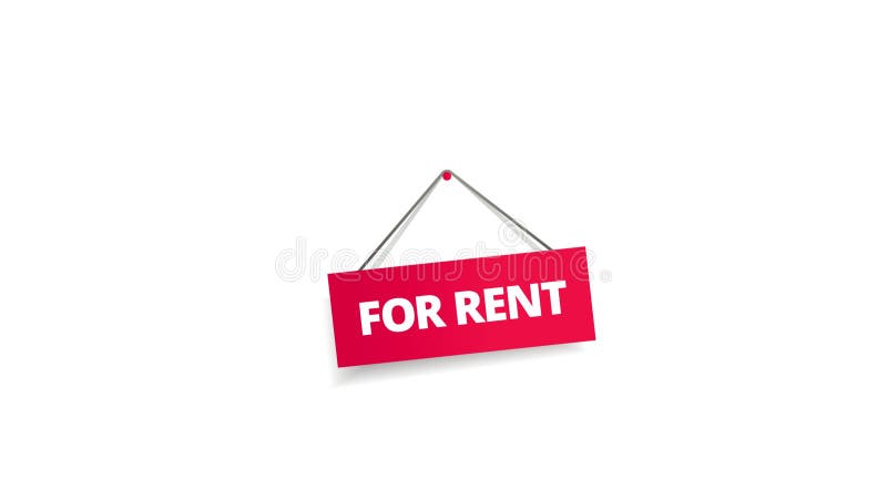 Room for rent word on red ribbon headline Vector Image