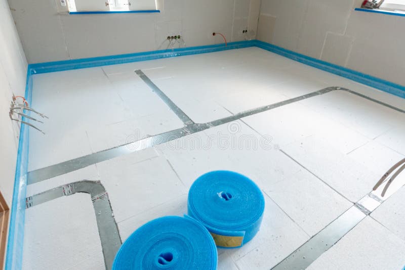 Room in shell condition with plasterboard walls royalty free stock images