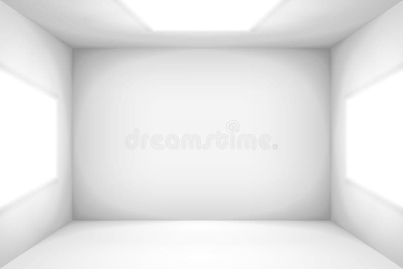 Empty white room. The inner space of the light box. Vector design illustration. Mock up for you business project vector illustration