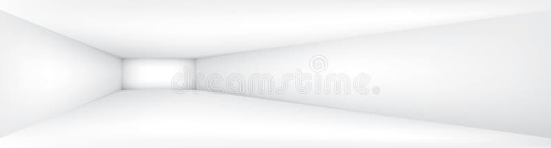 Empty white room. The inner space of the box. Vector design illustration. Mock up for you business project stock illustration