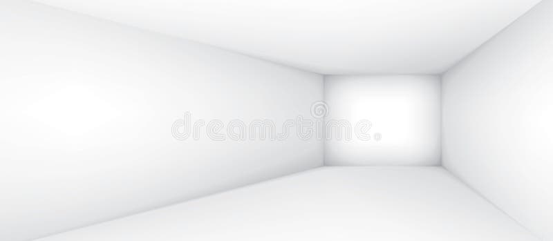 Empty white room. The inner space of the box. Vector design illustration. Mock up for you business project stock illustration