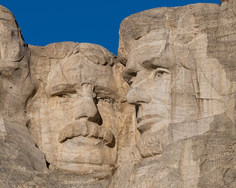 Roosevelt Y Lincoln En El Monte Rushmore Fotografía editorial Imagen