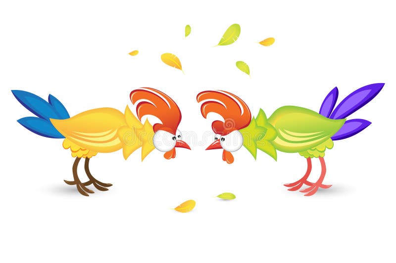 Rooster Game Birds Cockfighting Stock Illustrations 3 Rooster Game