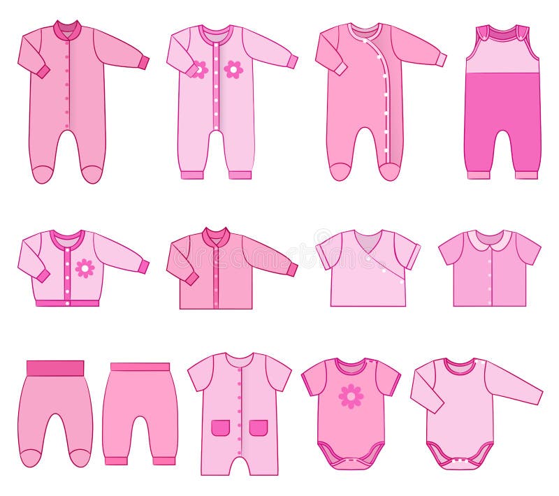 Moda Para Niños Recién Nacidos Ropa De Bebé Imagen de archivo - Imagen de  bosquejo, plano: 217469359