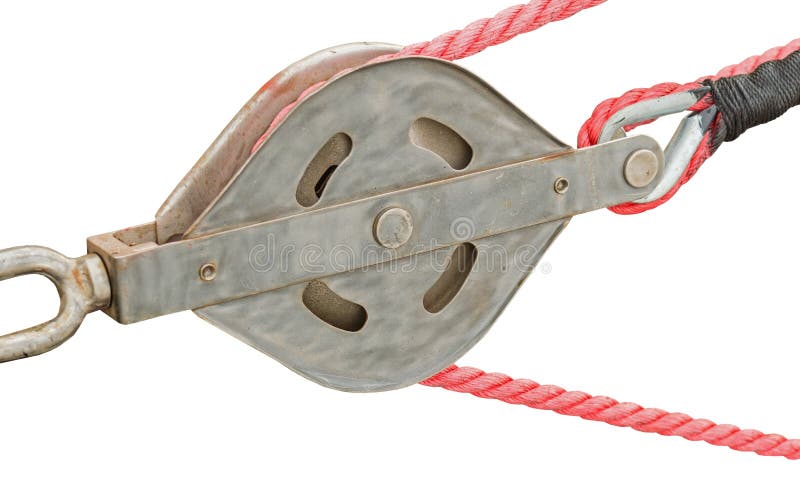 Yacht Pulley Blocks and Ropes on white background. Yacht Pulley Blocks and Ropes on white background