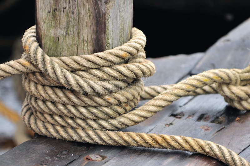 Rope coil stock image. Image of fishing, wood, industry 5886131