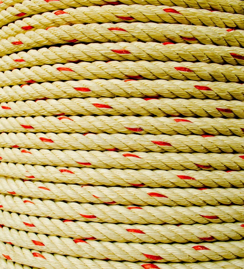 Rope Coil Makes of the Fiber Plants or Jute. Stock Photo Image of