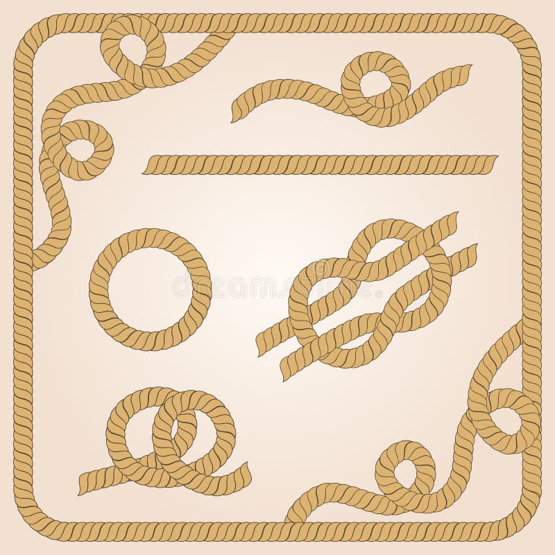 Rope elements stock illustration