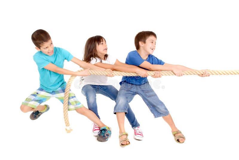 Rope game stock image. Image of girls, happy, kids, middle 46445599