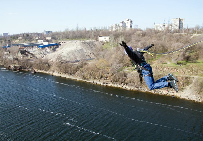 Rope Jumping.Bungee Jumping. Stock Photo Image of activity, ecuador 51489844