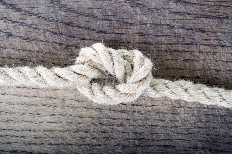 Rope Knot As a Strong Nautical Marine Line Tied Together As a Symbol for Trust and Strenght