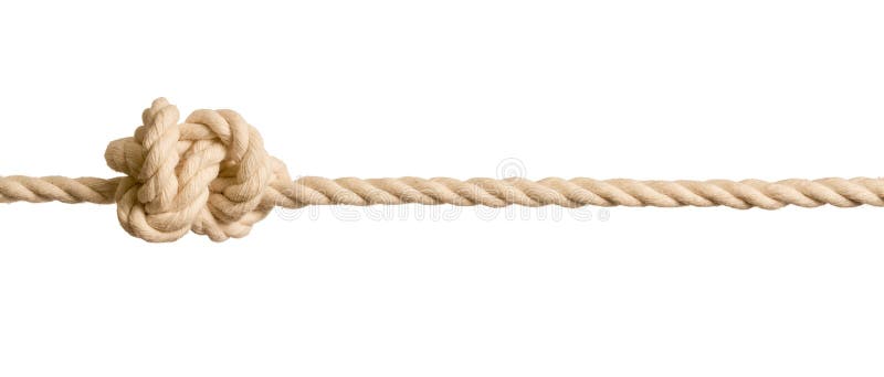 Simple White Rope Isolated Stock Photo, Picture and Royalty Free