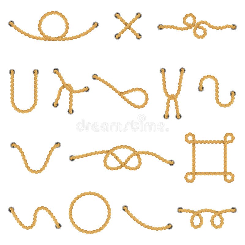 Sea Boat Rope Knots Vector Illustration Isolated Marine Navy Cable Natural  Tackle Sign Royalty Free SVG, Cliparts, Vectors, and Stock Illustration.  Image 80041296.