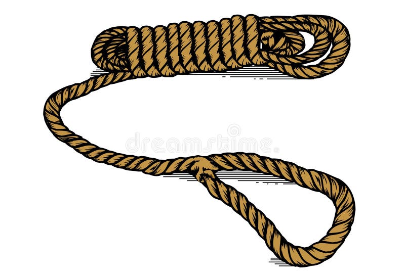 Rope Line art stock vector. Image of vector, wrangle, rope 5743647