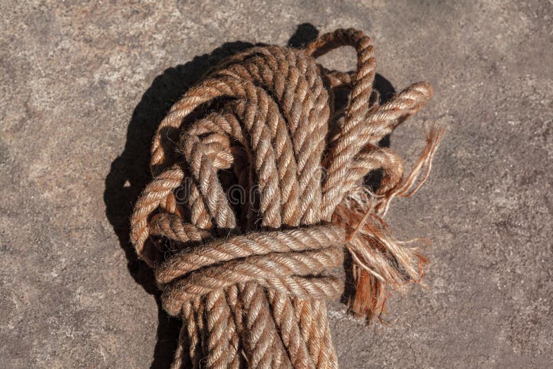 Rope Made of Natural Fibers Stock Photo Image of brown, close 242833594