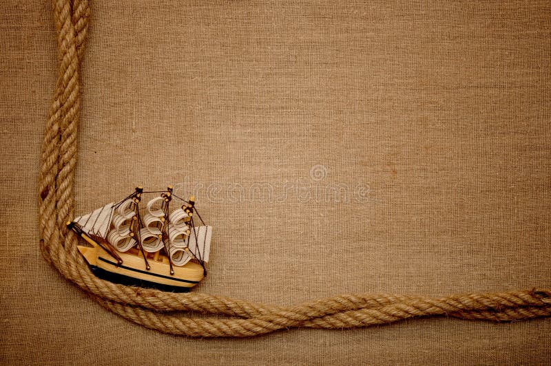 Rope and model classic boat