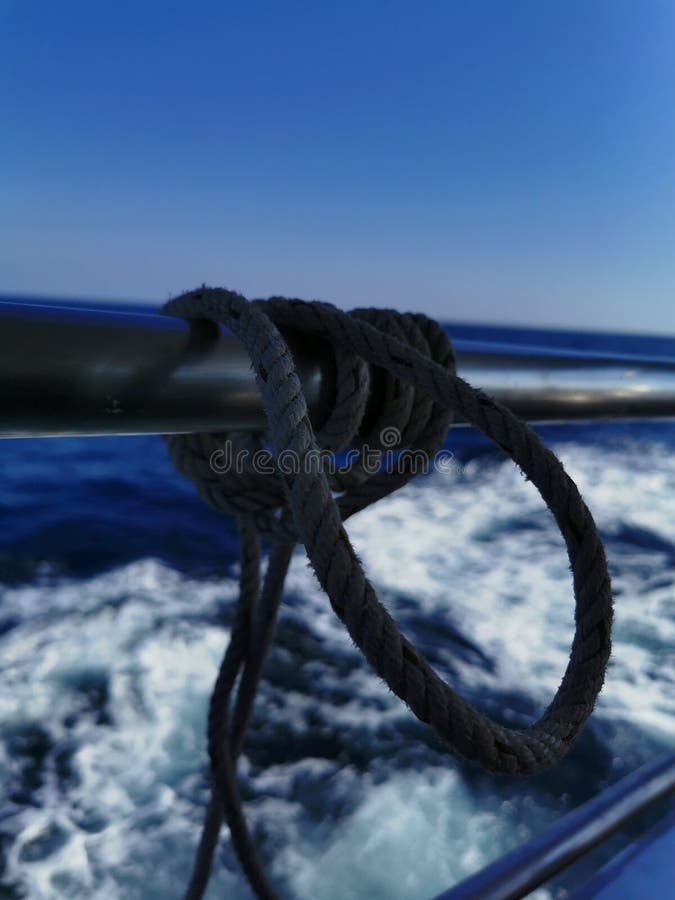 Rope Tie Knot Under Diving Ship in the Sea Stock Image Image of rope