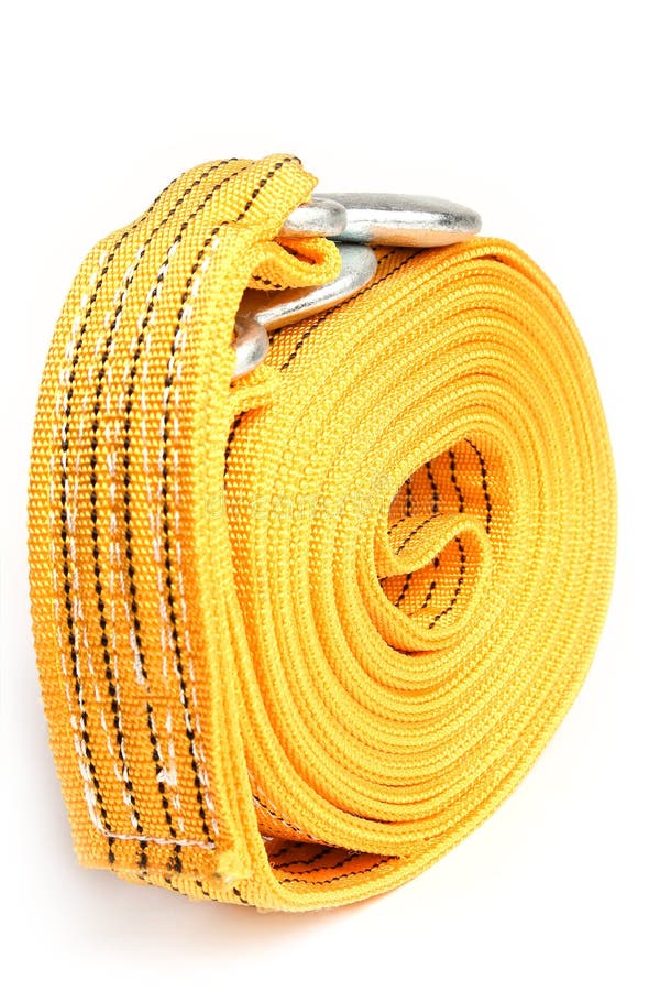 Rope Tow Rope for Cars on a White Background Stock Image Image of
