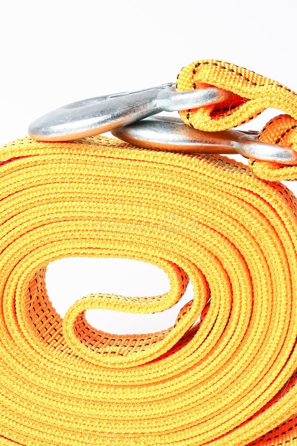 Rope Tow Rope for Cars on a White Background Stock Photo Image of