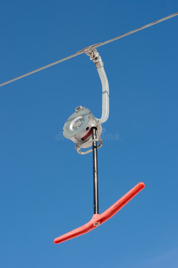 Rope tow ski lift stock photo. Image of mountain, cable 14042466