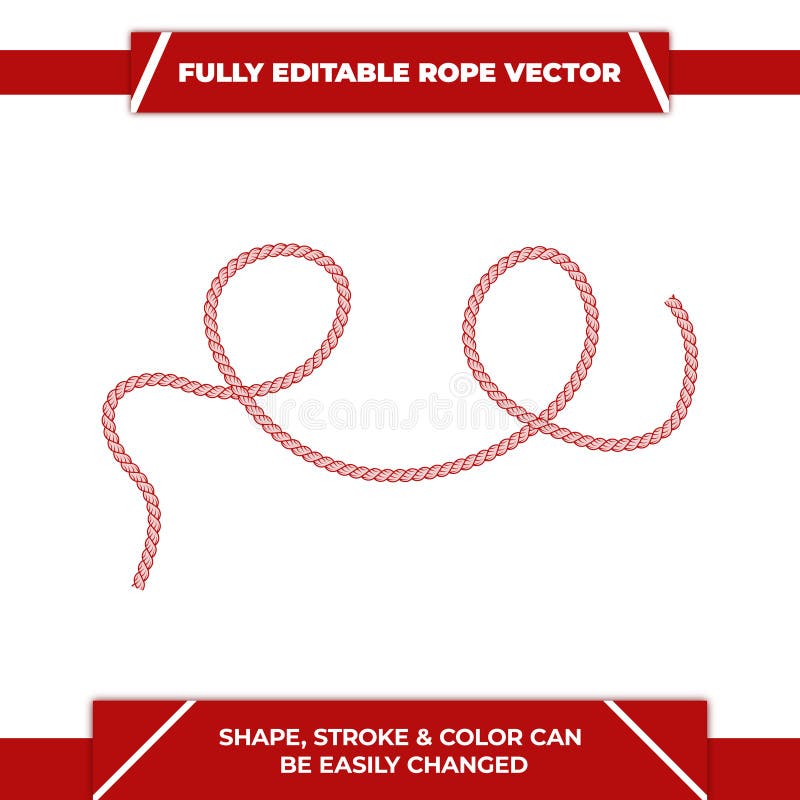 Isolated Red Rope Vector Illustration. Stock Vector Illustration of