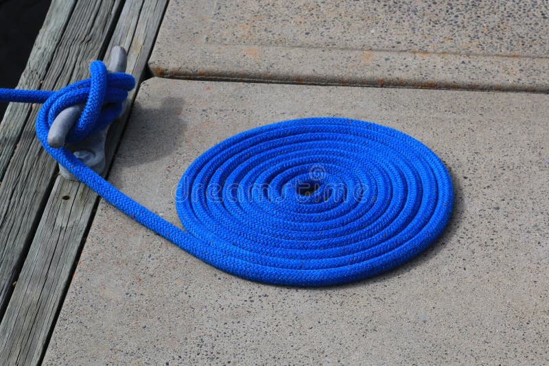 Ropes on the Boat Dock stock image. Image of boating 101590619