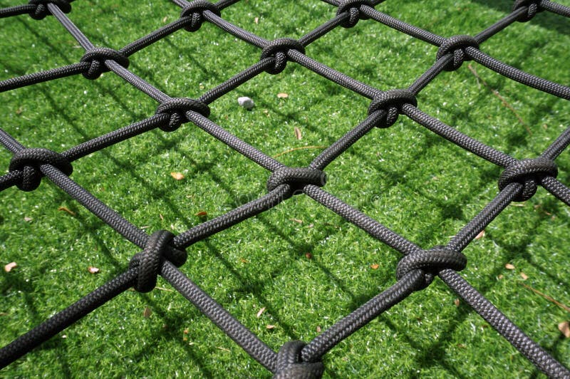 Ropes Course Climb at the Playground. Stock Photo Image of game