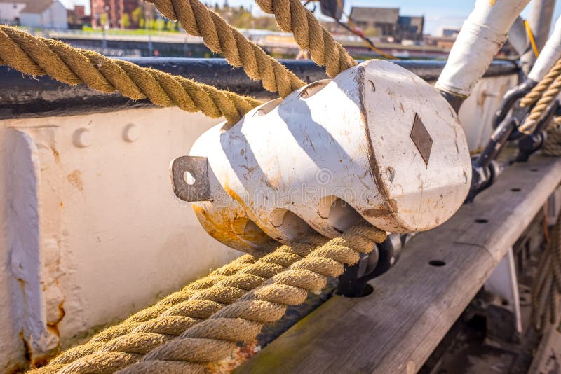 Ropes Rigging Masts and Stays on Traditional Sailing Ship Stock Image Image of rope, ship