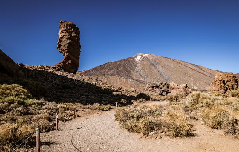 Unique rock formation known as `Roque Cinchado` in Teide National Park, Tenerife,Spain. Unique rock formation known as `Roque Cinchado` in Teide National Park, Tenerife,Spain.