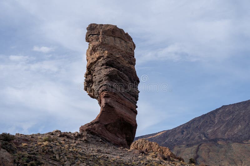 Roque Cinchado volcanic rock in Teide National Park, Tenerife, Canary Islands, Spain.