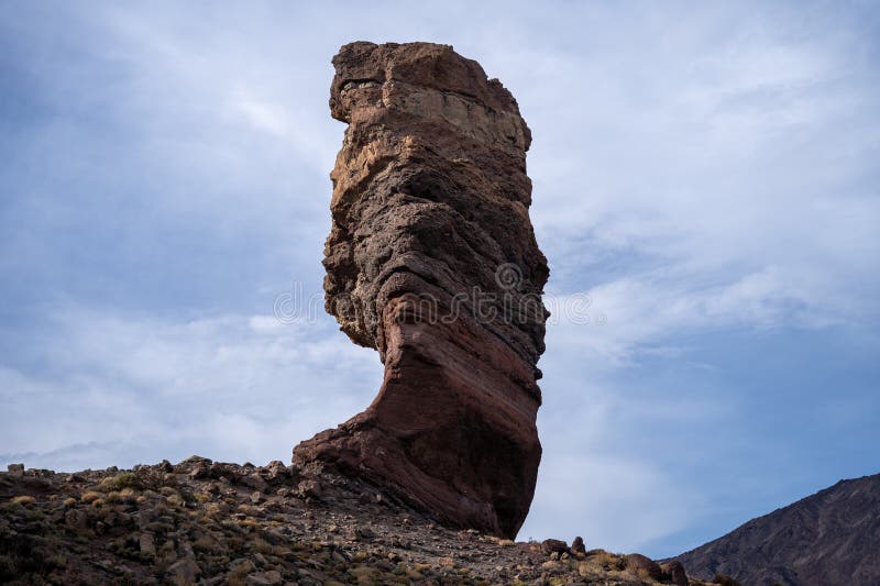 Roque Cinchado volcanic rock in Teide National Park, Tenerife, Canary Islands, Spain.