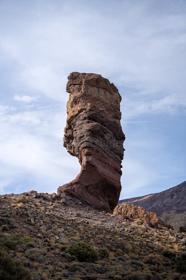 Roque Cinchado volcanic rock in Teide National Park, Tenerife, Canary Islands, Spain.