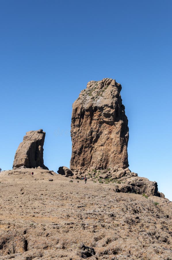Roque Nublo Peak Clouded Rock, in Nublo Rural Park Editorial Stock ...