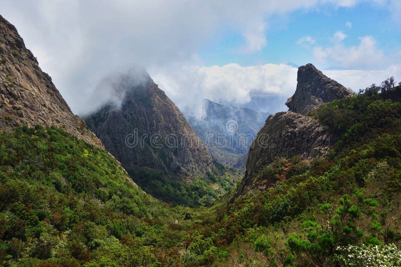 Roques in La Gomera stock photo