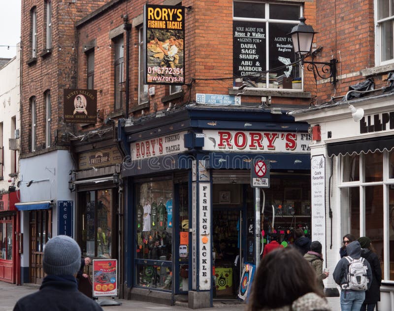 Rory`s Fishing Tackle Shop in Temple Bar, Dublin Editorial Photography -  Image of town, store: 149449702