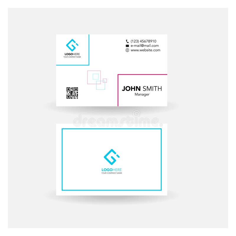 Rosa azul del design_rectangle simple de la tarjeta de presentación de la tarjeta de visita ilustración del vector Rosa azul del design_rectangle simple de la tarjeta de presentación de la tarjeta de visita ilustración del vector
