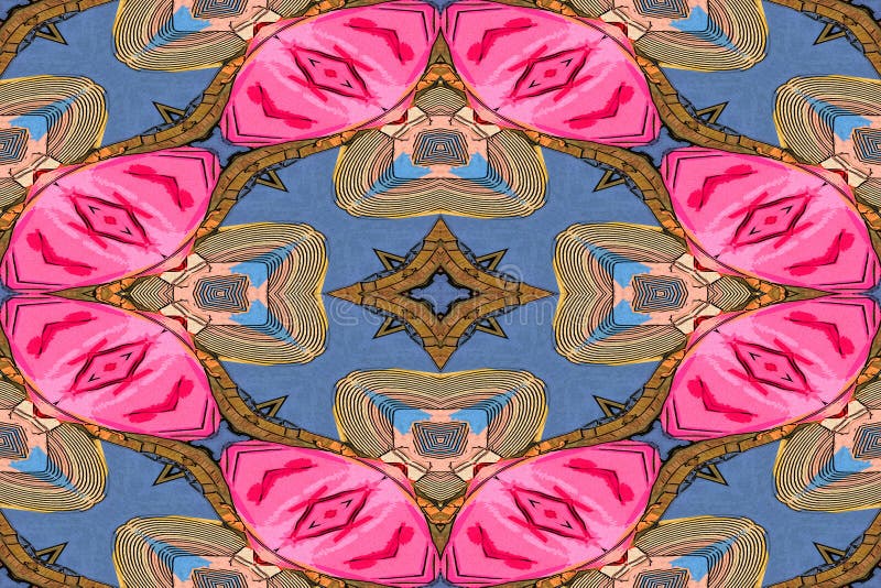 Rosa, Brown e forme capricciose blu per fondo illustrazione vettoriale