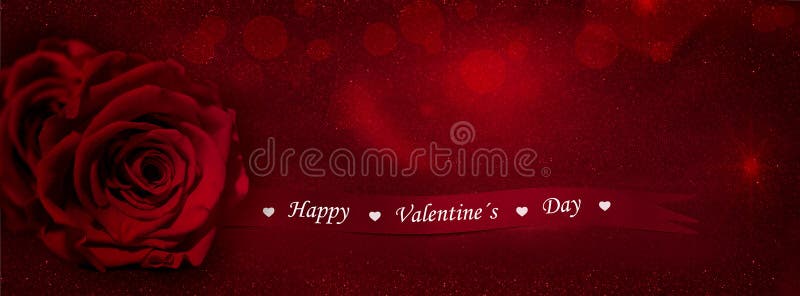 Rosa del rojo con la cinta del regalo (día de tarjetas del día de San Valentín feliz) foto de archivo Rosa del rojo con la cinta del regalo (día de tarjetas del día de San Valentín feliz) foto de archivo