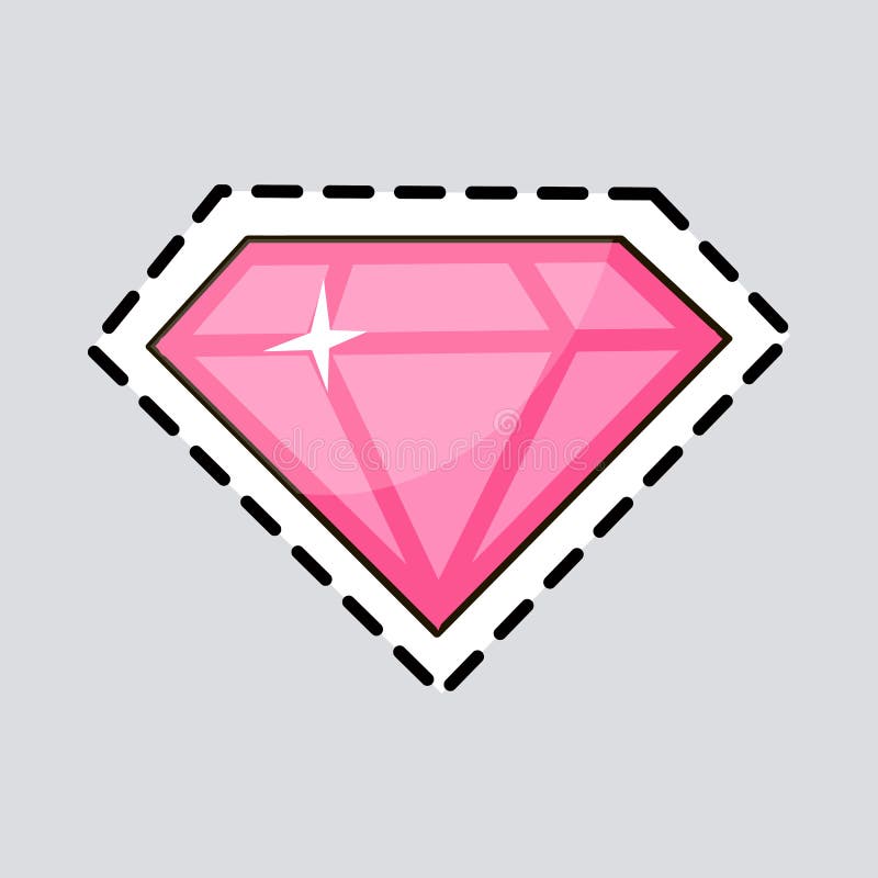 Rosa diamant Klipp det ut Lyxig tillbehör royaltyfri illustrationer Rosa diamant Klipp det ut Lyxig tillbehör royaltyfri illustrationer