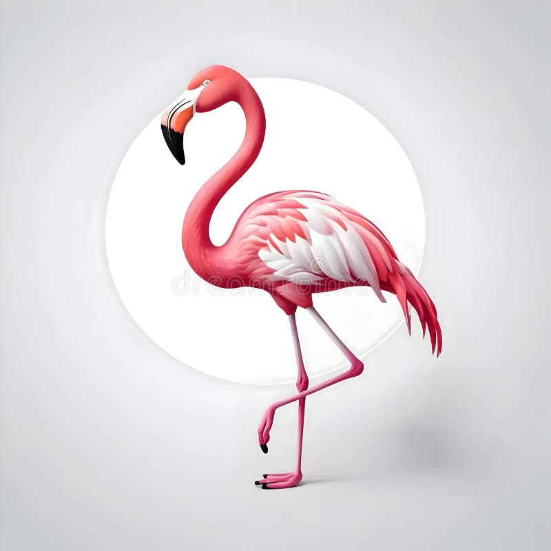 Rosa Flamingo graziös erzeugt mit ai stock abbildung
