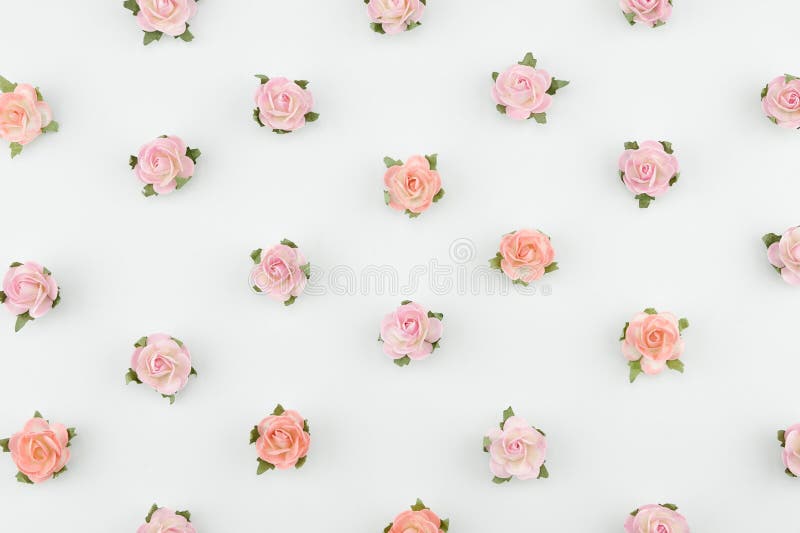 Rosa färger och orange horisontalmodell för pappers- blommor royaltyfria bilder Rosa färger och orange horisontalmodell för pappers- blommor royaltyfria bilder