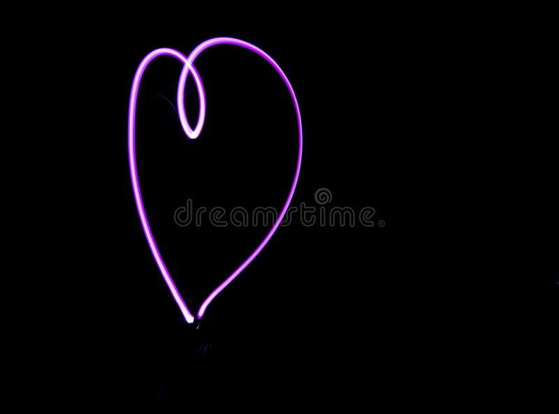 Rosa Herz-Licht-Kunst lizenzfreies stockbild