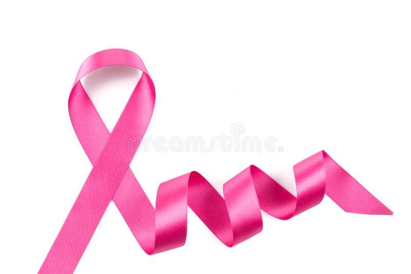 Rosa isolerat bröstcancerband