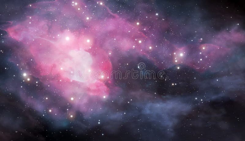 Rosa kosmischer Nebel lizenzfreie abbildung