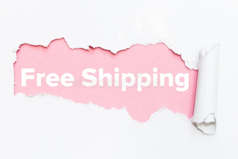 Pink hole in white paper. Free shipping. Pink hole in white paper. Free shipping.