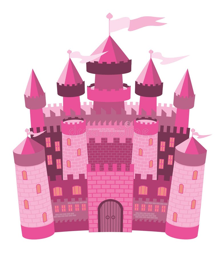 Rosa magisches Schloss der Märchen